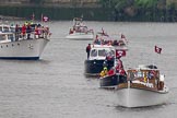 Thames Diamond Jubilee Pageant: FORCES-Cailliach (H67), Jolly Brit  (H71)..
River Thames seen from Battersea Bridge,
London,

United Kingdom,
on 03 June 2012 at 15:23, image #341