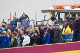 Thames Diamond Jubilee Pageant: JUBILANT COMMONWEALTH CHOIR- Silver Bonito (H104)..
River Thames seen from Battersea Bridge,
London,

United Kingdom,
on 03 June 2012 at 15:30, image #373