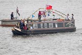 Thames Diamond Jubilee Pageant: NARROW BOATS-Scholar Gypsy (R71)..
River Thames seen from Battersea Bridge,
London,

United Kingdom,
on 03 June 2012 at 15:53, image #450