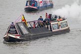 Thames Diamond Jubilee Pageant: NARROW BOATS-President (Staffordshire)  (H84)..
River Thames seen from Battersea Bridge,
London,

United Kingdom,
on 03 June 2012 at 15:56, image #467