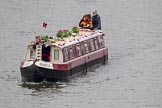 Thames Diamond Jubilee Pageant: NARROW BOATS-Quercus (H93)..
River Thames seen from Battersea Bridge,
London,

United Kingdom,
on 03 June 2012 at 15:57, image #476