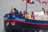 Thames Diamond Jubilee Pageant: BARGES-Elisabeth (R114)..
River Thames seen from Battersea Bridge,
London,

United Kingdom,
on 03 June 2012 at 16:01, image #496