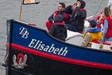 Thames Diamond Jubilee Pageant: BARGES-Elisabeth (R114)..
River Thames seen from Battersea Bridge,
London,

United Kingdom,
on 03 June 2012 at 16:02, image #500