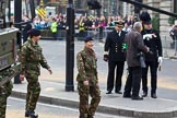 The Lord Mayor's Show 2011: 151 (London) Transport Regiment (V). On the very right of the photo the Pageant Master, Dominic Reid..
Opposite Mansion House, City of London,
London,
-,
United Kingdom,
on 12 November 2011 at 11:30, image #312