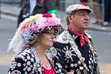 The Lord Mayor's Show 2011: Canary Wharf (http://www.canarywharf.com/):
The Pearly King and Queen of Tower Hamlets..
Opposite Mansion House, City of London,
London,
-,
United Kingdom,
on 12 November 2011 at 11:37, image #373