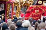 The Lord Mayor's Show 2011: The front of the golden state coach that will carry the ne Lord Mayor to St Pauls, and a pikeman that has to defend it against the crowds!.
Opposite Mansion House, City of London,
London,
-,
United Kingdom,
on 12 November 2011 at 12:17, image #756