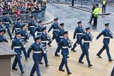 Lord Mayor's Show 2012: Entry 17 - Queen's Colour Squadron RAF..
Press stand opposite Mansion House, City of London,
London,
Greater London,
United Kingdom,
on 10 November 2012 at 11:07, image #331