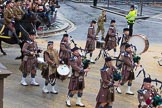 Lord Mayor's Show 2012: Entry 48 - The Pipes & Drums of the London Regiment, the only TA infantry battalion based in London..
Press stand opposite Mansion House, City of London,
London,
Greater London,
United Kingdom,
on 10 November 2012 at 11:21, image #657