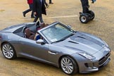 Lord Mayor's Show 2012: Entry 59 - Jaguar, here the new F-type, with the London 2012 Olympic heptathlon champion Jessica Ennis and BBC's Helen Skelton..
Press stand opposite Mansion House, City of London,
London,
Greater London,
United Kingdom,
on 10 November 2012 at 11:26, image #764