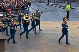 Lord Mayor's Show 2012: Entry 74 - The Band of The Royal Yeomanry (Inns of Court & City Yeomanry)..
Press stand opposite Mansion House, City of London,
London,
Greater London,
United Kingdom,
on 10 November 2012 at 11:32, image #924