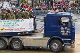 Lord Mayor's Show 2012: Entry 75 - Royal Yeomanry, with a truck provided by the War & Peace Collection..
Press stand opposite Mansion House, City of London,
London,
Greater London,
United Kingdom,
on 10 November 2012 at 11:33, image #948