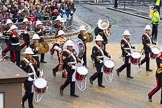 Lord Mayor's Show 2012: Entry 86 - Royal Marines Band (HMS Collingwood)..
Press stand opposite Mansion House, City of London,
London,
Greater London,
United Kingdom,
on 10 November 2012 at 11:38, image #1129