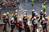 Lord Mayor's Show 2012: Entry 86 - Royal Marines Band (HMS Collingwood)..
Press stand opposite Mansion House, City of London,
London,
Greater London,
United Kingdom,
on 10 November 2012 at 11:38, image #1139