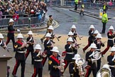 Lord Mayor's Show 2012: Entry 86 - Royal Marines Band (HMS Collingwood)..
Press stand opposite Mansion House, City of London,
London,
Greater London,
United Kingdom,
on 10 November 2012 at 11:38, image #1140