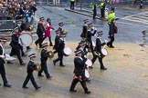 Lord Mayor's Show 2012: Entry 92 - St John Ambulance Talbot Corps of Drums..
Press stand opposite Mansion House, City of London,
London,
Greater London,
United Kingdom,
on 10 November 2012 at 11:40, image #1207