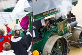 Lord Mayor's Show 2012: Entry 96 - Worshipful Company of Paviors, with a traditional steam roller..
Press stand opposite Mansion House, City of London,
London,
Greater London,
United Kingdom,
on 10 November 2012 at 11:43, image #1256