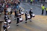 Lord Mayor's Show 2012: Entry 98 - Sea Cadet Corps Band..
Press stand opposite Mansion House, City of London,
London,
Greater London,
United Kingdom,
on 10 November 2012 at 11:45, image #1303