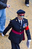 Lord Mayor's Show 2012: A Major from Queen Alexandra's Royal Army Nursing Corps acting as Marshall at the Lord Mayor's Show..
Press stand opposite Mansion House, City of London,
London,
Greater London,
United Kingdom,
on 10 November 2012 at 11:50, image #1395