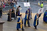 Lord Mayor's Show 2012: Entrry 104 - Modern Livery Companies, representing 26 Livery Companies..
Press stand opposite Mansion House, City of London,
London,
Greater London,
United Kingdom,
on 10 November 2012 at 11:51, image #1426