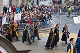 Lord Mayor's Show 2012: Entrry 104 - Modern Livery Companies, representing 26 Livery Companies..
Press stand opposite Mansion House, City of London,
London,
Greater London,
United Kingdom,
on 10 November 2012 at 11:51, image #1427