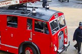 Lord Mayor's Show 2012: Entrry 104 - Modern Livery Companies, representing 26 Livery Companies, here with a historic Dennis fire engine..
Press stand opposite Mansion House, City of London,
London,
Greater London,
United Kingdom,
on 10 November 2012 at 11:52, image #1461