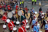 Lord Mayor's Show 2012: Entry 105 - Corps of Drums Society..
Press stand opposite Mansion House, City of London,
London,
Greater London,
United Kingdom,
on 10 November 2012 at 11:53, image #1469