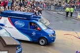 Lord Mayor's Show 2012: Entry 107 - Pimlico Plumbers..
Press stand opposite Mansion House, City of London,
London,
Greater London,
United Kingdom,
on 10 November 2012 at 11:54, image #1534