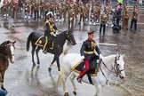 Lord Mayor's Show 2013: 2-Brigadier Richard Smith OBE, the army's Deputy Commander, London District and Wayne Chance, The Commander of the City of London Police..
Press stand opposite Mansion House, City of London,
London,
Greater London,
United Kingdom,
on 09 November 2013 at 11:00, image #139