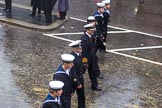 Lord Mayor's Show 2013: 11-Worshipful Company of Wax Chandlers- orginally based on the beeswax trade, with representatives from HMS Protector, The Royal Navy's Ice patrol Ship..
Press stand opposite Mansion House, City of London,
London,
Greater London,
United Kingdom,
on 09 November 2013 at 11:05, image #241