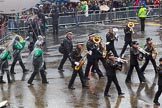 Lord Mayor's Show 2013: 42- Isle of Sheppey St John Ambulance Band-band has been performing since 1946.Its members are aged from 11 to 76 and all are volunteers..
Press stand opposite Mansion House, City of London,
London,
Greater London,
United Kingdom,
on 09 November 2013 at 11:23, image #532