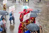 Lord Mayor's Show 2013: 46-Modern Livery Companies- Tobacco & Pipe Makers, Enviromental Cleaners, Firefighters..
Press stand opposite Mansion House, City of London,
London,
Greater London,
United Kingdom,
on 09 November 2013 at 11:25, image #585