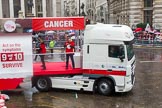 Lord Mayor's Show 2013: 50-Beating Bowel Cancer-are here to raise awareness and promote early diagnosis..
Press stand opposite Mansion House, City of London,
London,
Greater London,
United Kingdom,
on 09 November 2013 at 11:28, image #657