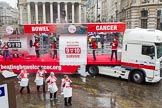 Lord Mayor's Show 2013: 50-Beating Bowel Cancer-are here to raise awareness and promote early diagnosis..
Press stand opposite Mansion House, City of London,
London,
Greater London,
United Kingdom,
on 09 November 2013 at 11:28, image #659