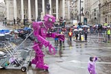 Lord Mayor's Show 2013: 59-Recycling in the City- The Binbot is joined again by his drumming street sweepers to celebrate 20th anniversary of the City's unique Clean City Awards scheme..
Press stand opposite Mansion House, City of London,
London,
Greater London,
United Kingdom,
on 09 November 2013 at 11:32, image #742
