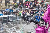 Lord Mayor's Show 2013: 59-Recycling in the City- The Binbot is joined again by his drumming street sweepers to celebrate 20th anniversary of the City's unique Clean City Awards scheme..
Press stand opposite Mansion House, City of London,
London,
Greater London,
United Kingdom,
on 09 November 2013 at 11:32, image #744
