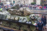 Lord Mayor's Show 2013: 73-The Royal Yeomanry- is London's only Army Reserve Calvary unit.  It use some of the armoured vehicles that you will see in the Show today..
Press stand opposite Mansion House, City of London,
London,
Greater London,
United Kingdom,
on 09 November 2013 at 11:41, image #886