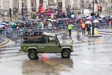 Lord Mayor's Show 2013: 76- 71 (City of London) Signal Regiment-provides military command-and -control in support of Uk operations. The Regiment is today represented by  the Riding Detachment of its Lincoln's Inn-based, 68 (Inns of Court & City and Essex Yeomanry) Signal Squadron..
Press stand opposite Mansion House, City of London,
London,
Greater London,
United Kingdom,
on 09 November 2013 at 11:42, image #913