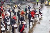 Lord Mayor's Show 2013: 87-National Youth Marching Band-looks to promote the good work of traditional youth marching bands across England..
Press stand opposite Mansion House, City of London,
London,
Greater London,
United Kingdom,
on 09 November 2013 at 11:48, image #1054