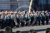 Remembrance Sunday 2012 Cenotaph March Past: Groups A16 - A19: Royal Irish Regiment Association/
Durham Light Infantry Association/King's Royal Rifle Corps Association/Royal Green Jackets Association..
Whitehall, Cenotaph,
London SW1,

United Kingdom,
on 11 November 2012 at 11:50, image #666