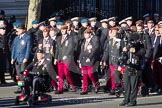 Remembrance Sunday 2012 Cenotaph March Past: Group  B11 - Royal Dragoon Guards and B12 - Kings Royal Hussars Regimental Association..
Whitehall, Cenotaph,
London SW1,

United Kingdom,
on 11 November 2012 at 11:56, image #875