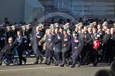 Remembrance Sunday 2012 Cenotaph March Past: Group D1 - South Atlantic Medal Association (www.sama82.org.uk), veterans of the Falklands war in 1982 and islanders from that time..
Whitehall, Cenotaph,
London SW1,

United Kingdom,
on 11 November 2012 at 12:04, image #1202