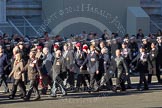 Remembrance Sunday 2012 Cenotaph March Past: Group D12 - Canadian Veterans Association, D13 - Royal Hong Kong Regiment Association, and D14 - Hong Kong Ex-Servicemen's Association (UK Branch)..
Whitehall, Cenotaph,
London SW1,

United Kingdom,
on 11 November 2012 at 12:07, image #1328