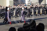 The Major General commanding the Household Division, General George Norton, with the Chief of Staff and Aide-de-Camp, taking up their position before the politicians emerge.