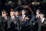 Remembrance Sunday Cenotaph March Past 2013: B6 - The 16/5th Queen's Royal Lancers..
Press stand opposite the Foreign Office building, Whitehall, London SW1,
London,
Greater London,
United Kingdom,
on 10 November 2013 at 11:59, image #1340