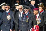 Remembrance Sunday at the Cenotaph in London 2014: Group F1 - Normandy Veterans Association.
Press stand opposite the Foreign Office building, Whitehall, London SW1,
London,
Greater London,
United Kingdom,
on 09 November 2014 at 11:37, image #16