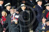 Remembrance Sunday at the Cenotaph in London 2014: Group F1 - Normandy Veterans Association.
Press stand opposite the Foreign Office building, Whitehall, London SW1,
London,
Greater London,
United Kingdom,
on 09 November 2014 at 11:37, image #18