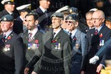 Remembrance Sunday at the Cenotaph in London 2014: Group C2 - Royal Air Force Regiment Association.
Press stand opposite the Foreign Office building, Whitehall, London SW1,
London,
Greater London,
United Kingdom,
on 09 November 2014 at 11:37, image #38