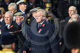 Remembrance Sunday at the Cenotaph in London 2014: Group C3 - Bomber Command Association.
Press stand opposite the Foreign Office building, Whitehall, London SW1,
London,
Greater London,
United Kingdom,
on 09 November 2014 at 11:38, image #82