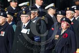 Remembrance Sunday at the Cenotaph in London 2014: Group C4 - Royal Observer Corps Association.
Press stand opposite the Foreign Office building, Whitehall, London SW1,
London,
Greater London,
United Kingdom,
on 09 November 2014 at 11:38, image #90