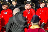 Remembrance Sunday at the Cenotaph in London 2014: Group C26 - Royal Hospital Chelsea.
Press stand opposite the Foreign Office building, Whitehall, London SW1,
London,
Greater London,
United Kingdom,
on 09 November 2014 at 11:42, image #234